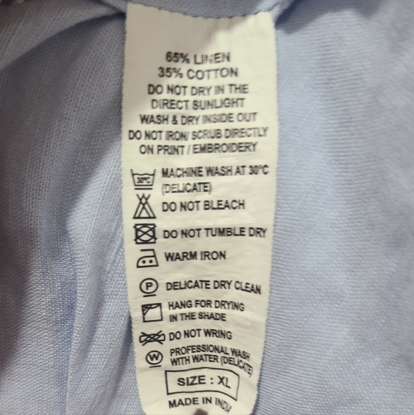 United Colors of Benetton Light Blue Men's Shirt Vintage - Picture 8 of 8